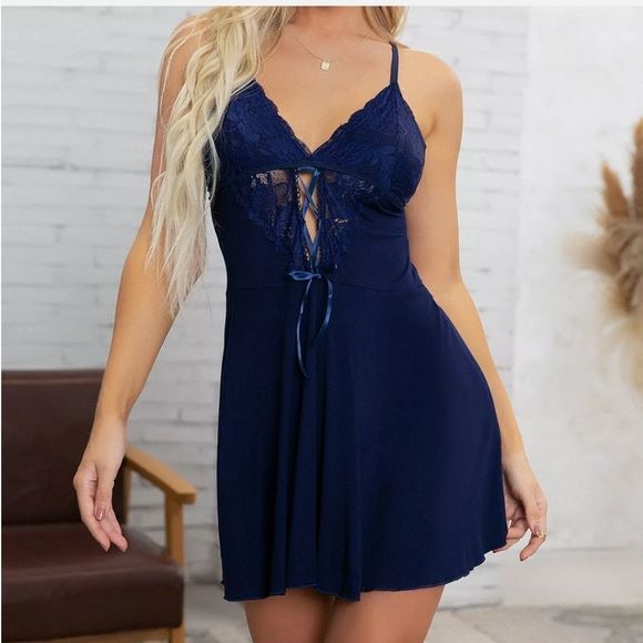 Women Sexy Lingerie Lace Nightwear Underwear Ladies Dress Babydoll Sleepwear - Picture 2 of 5